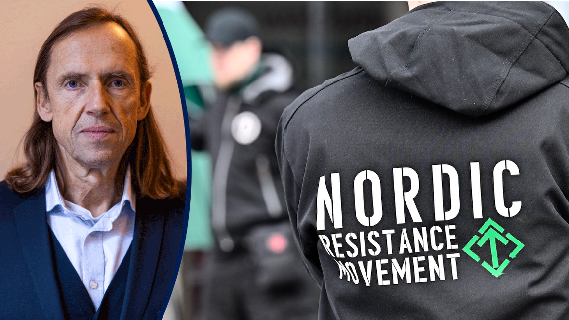 Nazistiska Nordiska motståndsrörelsen, en av de organisationer den anhörige ska ha haft kontakt med. Foto: Mikael Fritzon/TT