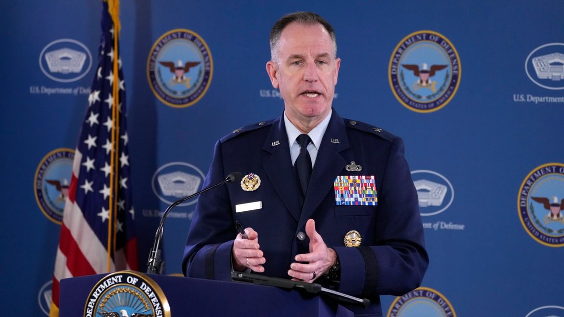 Talesman för amerikanska luftvärnet, general Pat Ryder. Foto: J. Scott Applewhite/AP/TT