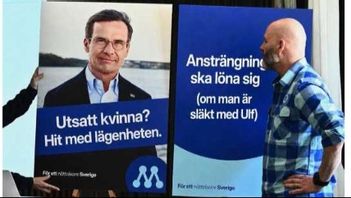 Fejkade valaffisher har spritts av S-anställa. Foto: Skärmbild Socmed.