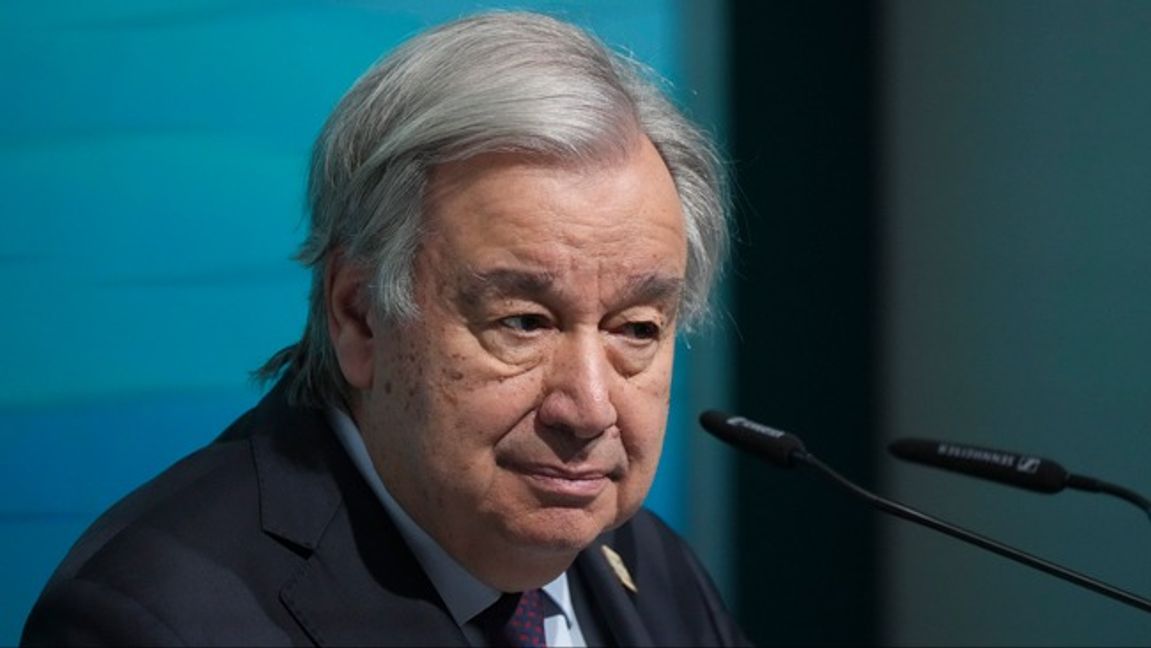 FN:s generalsekreterare António Guterres kritiserar Israel. Foto: AP