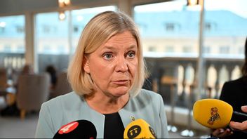 S-ledaren Magdalena Andersson efter onsdagens partiledardebatt. Foto: Henrik Montgomery/TT