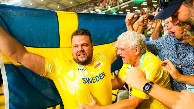 Diskuskungen Daniel Ståhl är med i helgens Finnkamp. Foto: Foto: Beate Oma Dahle/NTB