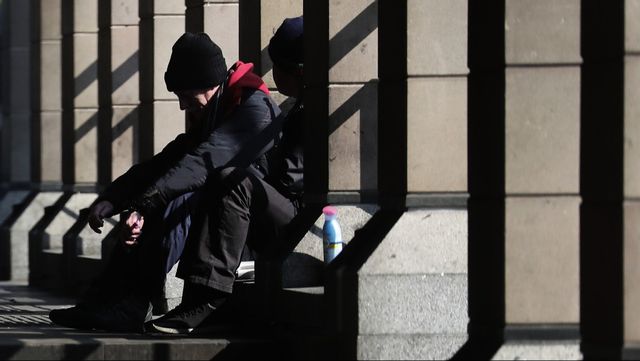 Antal personer som sover utomhus i England ökade med 26 procent mellan 2021 och 2022. Arkivbild. Foto: FRANK AUGSTEIN/AP/TT