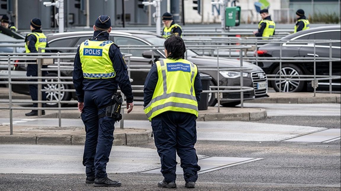 En polisinsats pågår på Öresundsbron. 