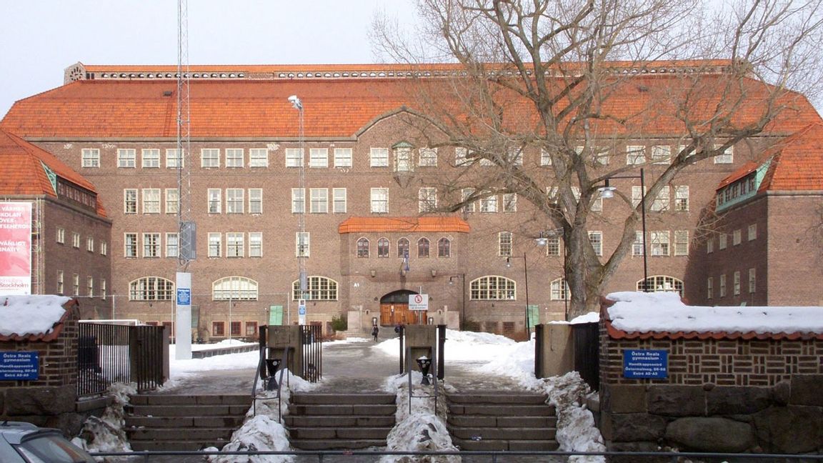 Östra Reals gymnasium på Östermalm i centrala Stockholm. Arkivbild.Foto: Holger.Ellgaard, CC BY-SA 3.0, via Wikimedia Commons