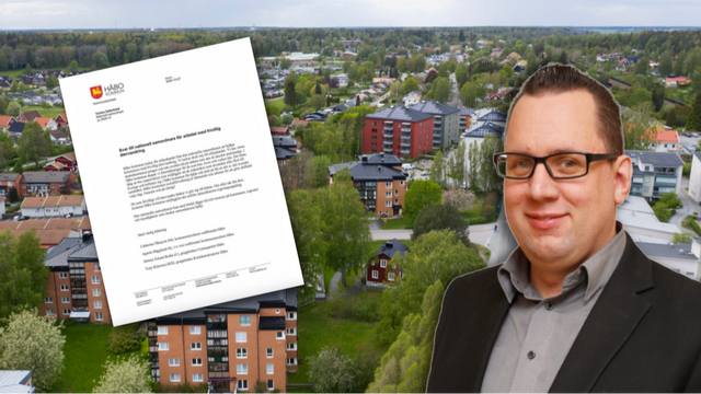 Tommy Lövgren (SD), kommunalråd i Håbo, kritiserar kommunens beslut att tacka nej till möte med den nationella samordnaren om återvandring. Foto: Skärmdump/Fredrik Sandberg/TT/Pressbild via Sverigedemokraterna