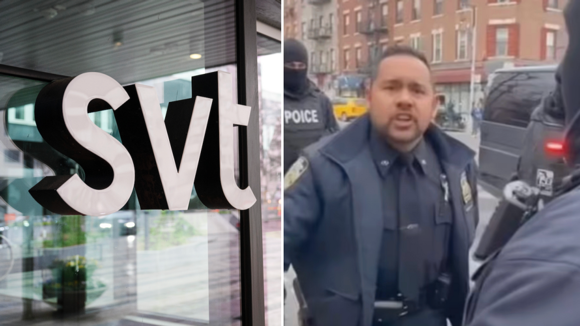 SVT plockade bort söndagens sändning av SVT Agenda från SVT Play, efter att det framkommit att ett videoklipp på en amerikansk polis och ICE-agent som användes var fejk. Foto: Jessica Gow/TT/Skärmdump via SVT