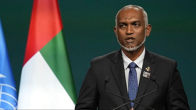 Maldivernas president Mohamed Muizzu. Foto: Rafiq Maqbool/AP/TT