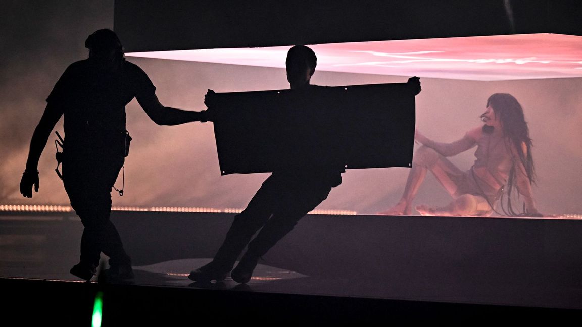 David Alcer demonstrerade i Melodifestivalen under Loreens framträdande. Foto: Johan Nilsson/TT