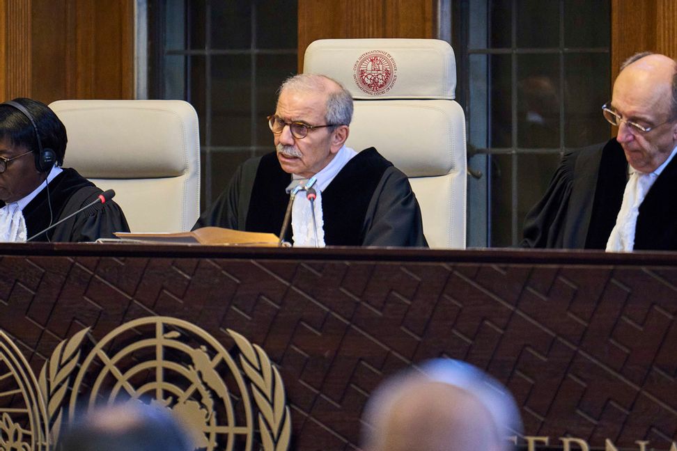 Internationella domstolen ICJ:s ordförande Nawaf Salam. Arkivbild. Phil Nijhuis/AP/TT