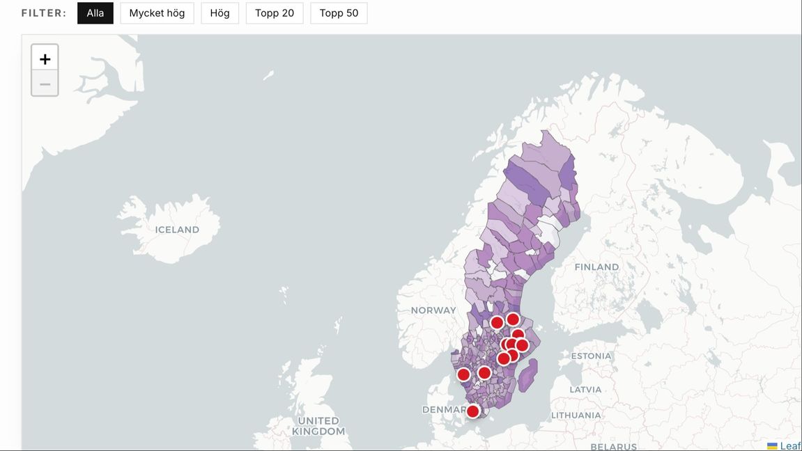 Sajten tvång.se har en interaktiv karta som visar hur tvångsblandning redan praktiseras i svenska kommuner