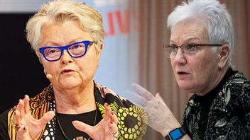 Eva Eriksson, ordförande SPF. Åsa Lindestam, ordförande Pensionärernas Riksorganisation, PRO. Foto: Caisa Rasmussen/TT/Pressbild