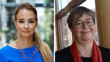 Alice Teodorescu Måwe (till vänster) och Vänsterpartiets kanslichef Marie Antman (till höger, inte tjänstemannen som var inblandad i bråket) har olika bilder av förloppet. Foto: Caisa Rasmussen/TT/Pressbild