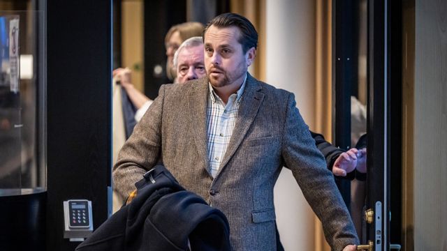 Christian Sonesson (M) när han anlände till tingsrätten i Lund tidigare i januari. Foto: Johan Nilsson/TT