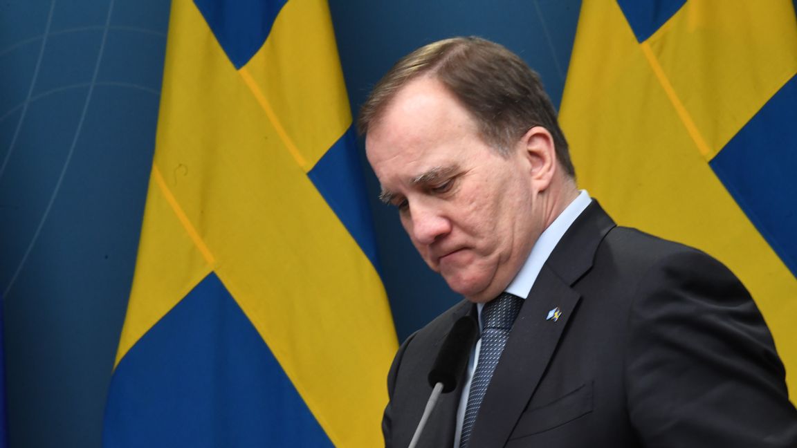 Statsministern och partiordföranden Stefan Löfven (S) har sett sitt parti tappa 15 000 medlemmar under pandemiåret 2020. Foto: Fredrik Sandberg, TT.