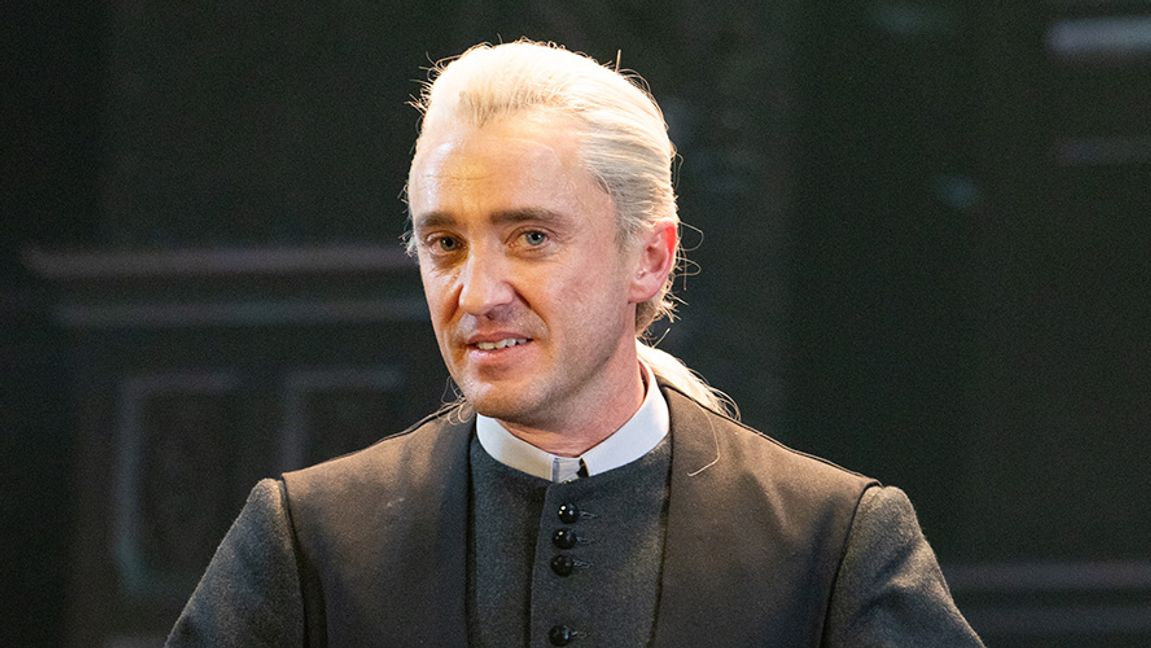 Tom Felton spelade Draco Malfoy i Harry Potter-filmerna. Här på Broadway i pjäsen "Harry Potter and the Cursed Child". Foto: CJ Rivera/AP/TT
