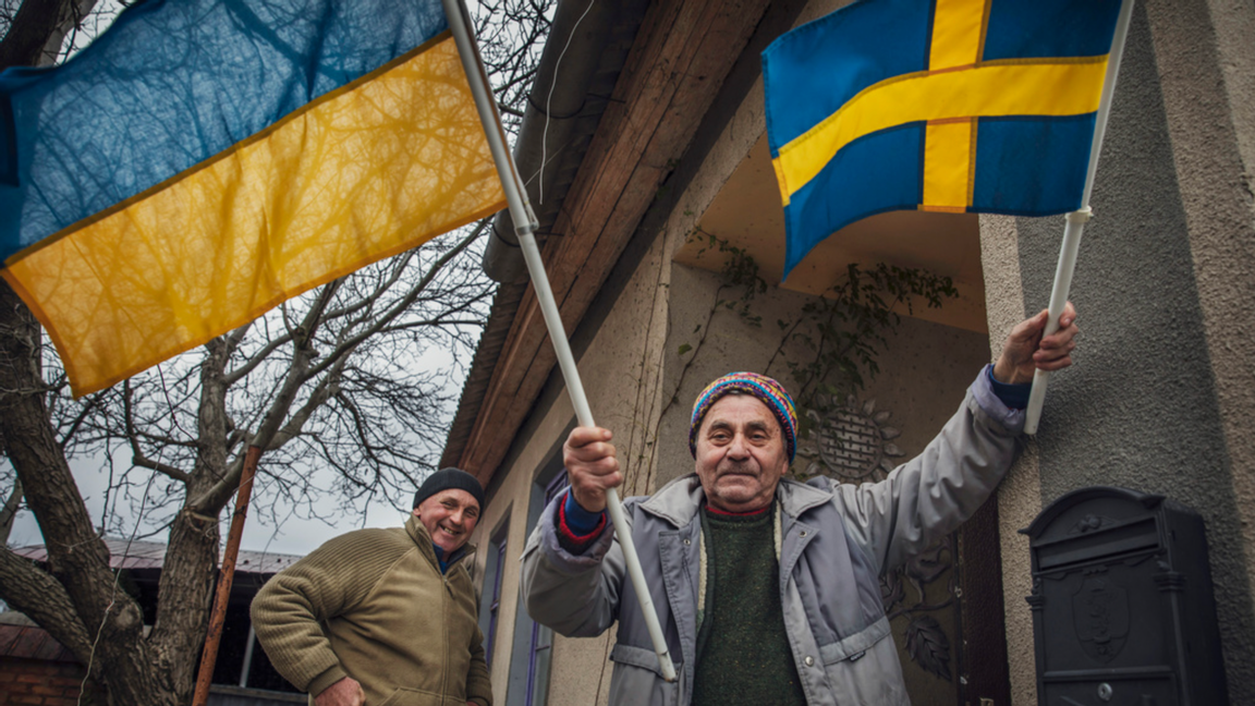 Invånare i Gammalsvenskby. Foto: Linus Sundahl-Djerf/SvD/TT