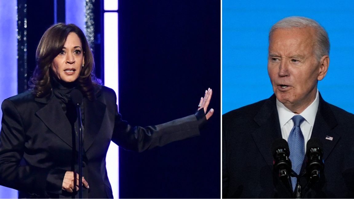 Kamala Harris, t.v och Joe Biden, t.h. Foto: Richard Shotwell/Julia Demaree Nikhinson/AP/TT