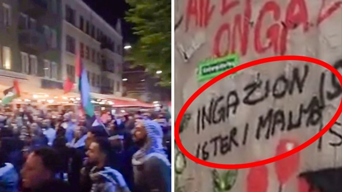 På fredagskvällen fortsatte våldsbejakande demonstrationer i Malmö. Foto: Privat