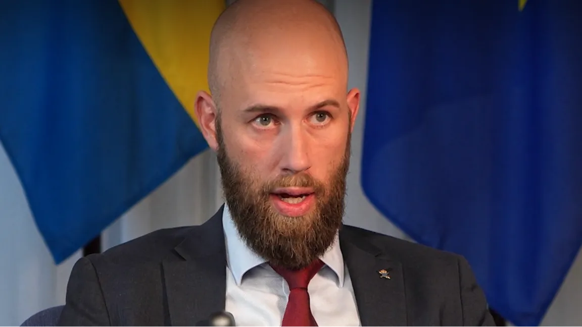 Carl-Oskar Bohlin (M). Foto: Skärmdump/SVT