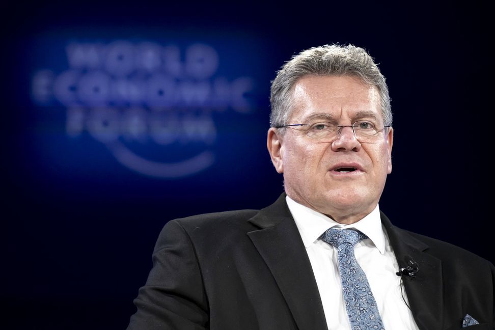 EU:s handelskommissionär Maros Sefcovic. Arkivbild. Foto: Laurent Gillieron/AP/TT