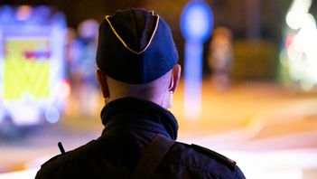 Polisen på plats i Malmö. Foto: Johan Nilsson/TT