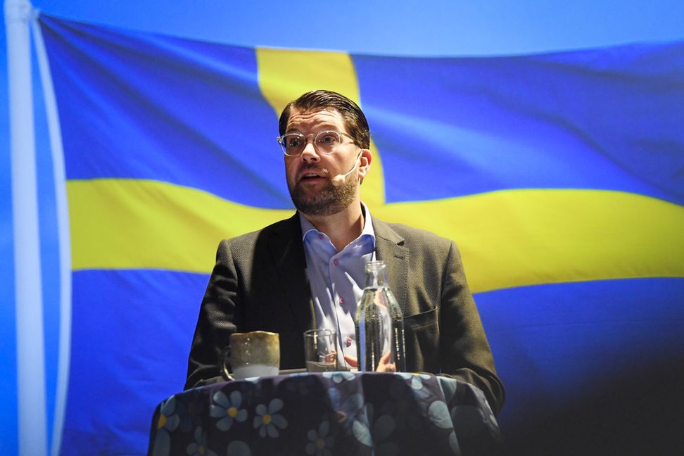 Sverigedemokraternas partiledare Jimmie Åkesson. Foto: Oscar Olsson/TT