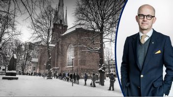 Kö till S:ta Claras soppkök. Foto: Magnus Hjalmarsson Neideman, SVD/TT.