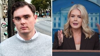 Christian Petersons konfrontation uppmärksammas av Vita husets pressekreterare Karoline Leavitt. Foto: Bulletin/AP