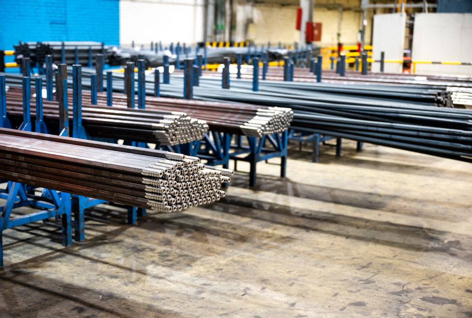 Företaget Sandvik Rock Technologys produktion av specialborrar för gruvor. Foto: Pontus Lundahl/TT