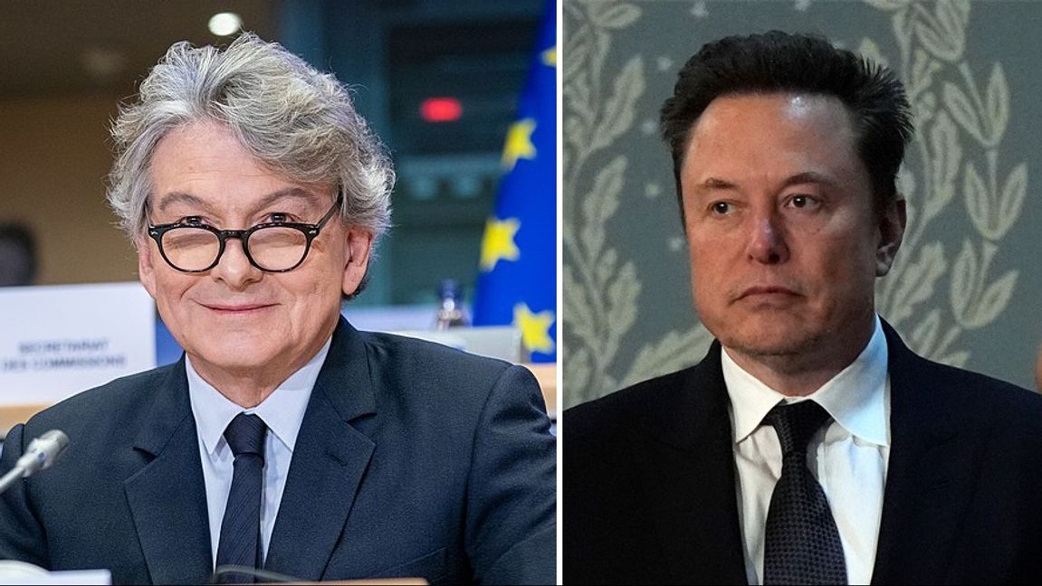 Thierry Breton skickade brevet till Musk på eget bevåg, enligt EU-kommissionen. Foto: Europaparlamentet/CC BY 2.0/Julia Nikhinson/AP/TT