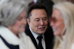 Elon Musk i anslutning till att Donald Trump utsågs till ny president för USA. Julia Demaree Nikhinson/AP/TT