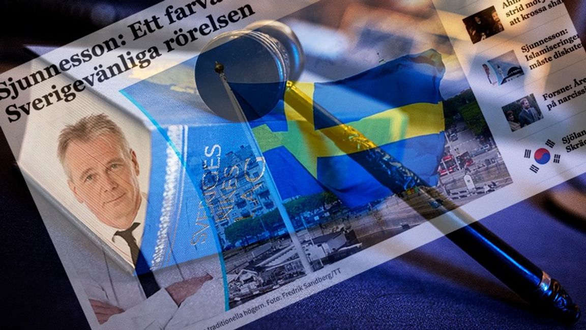 Jan Sjunnessons åtalas för hets mot folkgrupp. Foto: Johan Nilsson/TT / Fredrik Sandberg/TT