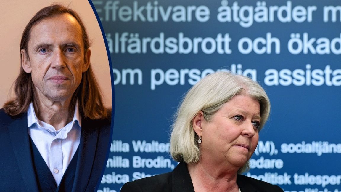 “Assistansen är inte längre trygg. Den är kapad och utnyttjad av den organiserade brottsligheten”, säger socialtjänstminister Camilla Waltersson Grönvall (M). Foto: Jonas Ekströmer/TT