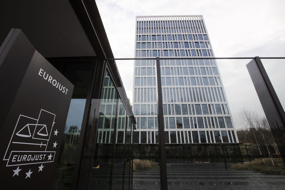Eurojust högkvarter i Haag i Nederländerna. Foto: Peter Dejong/AP/TT