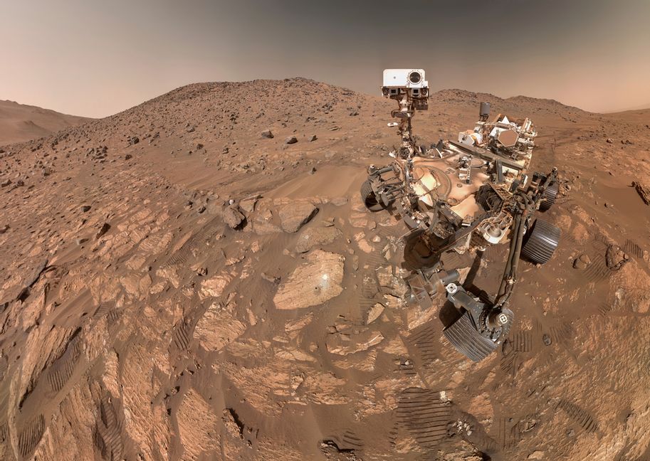 Nasas farkost Perseverance tar en ”selfie” på mars. Bild från den 23 juli 2024. Foto: Nasa/AP/TT