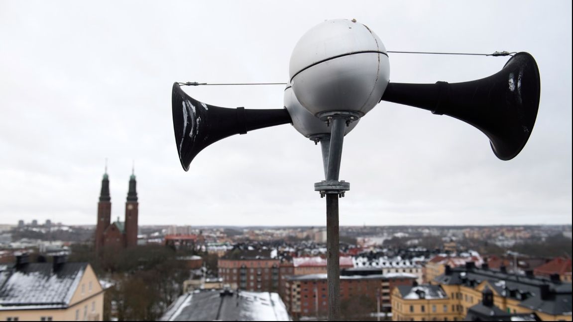 I dag klockan 15 testas ”Hesa Fredrik” och signalen Viktigt meddelande. Vanligtvis förmedlas Viktigt meddelande till allmänheten (VMA) via radio och tv. Men vid riktigt allvarliga händelser används även utomhusvarningssystemet för viktigt meddelande. Arkivbild. Foto: Henrik Montgomery/TT