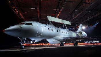 Försvarskoncernen Saab säljer två spaningsplan av typen Globaleye. Foto: Stefan Jerrevång/TT