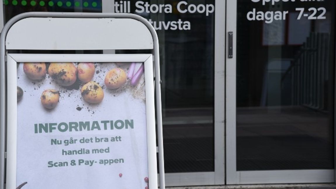 En Coop-butik i Huddinge som återöppnat. Foto: Marko Säävälä/TT.