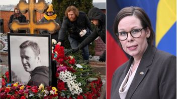 Maria Malmer Stenergard (M) uppger att Navalnyj blev förgiftad av Ryssland. Foto: AP/Jessica Gow/TT