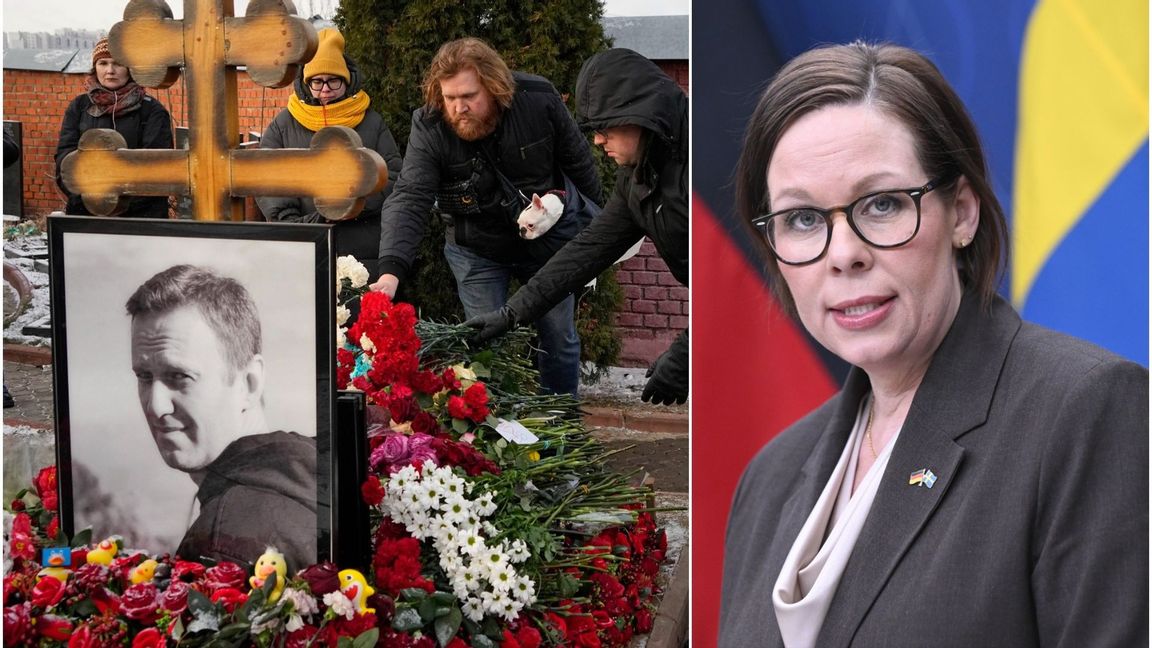 Maria Malmer Stenergard (M) uppger att Navalnyj blev förgiftad av Ryssland. Foto: AP/Jessica Gow/TT