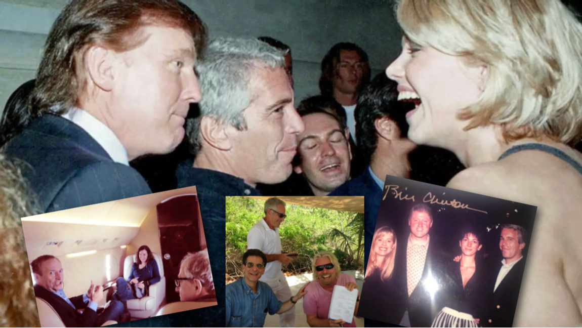 Bilder på bland andra Donald Trump tillsammans med Jeffrey Epstein. Foto: House Oversight Committee