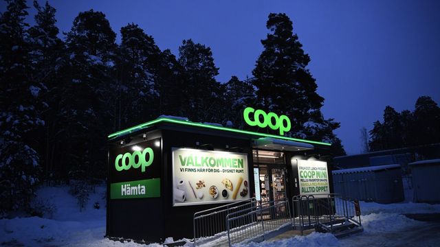 I Sätra utanför Gävle finns Coops första obemannade butik, Coop Mini. Foto: Pontus Lundahl/TT