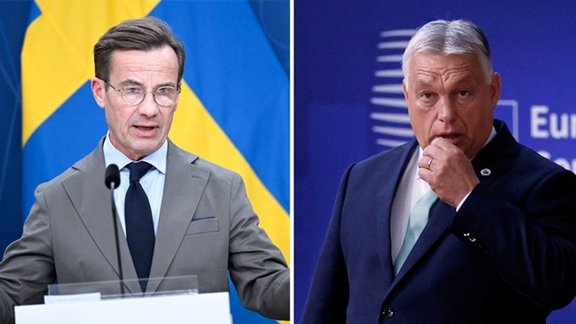 Ulf Kristersson och Viktor Orbán har en brokig historia ihop. Foto: Fredrik Sandberg/TT/AP