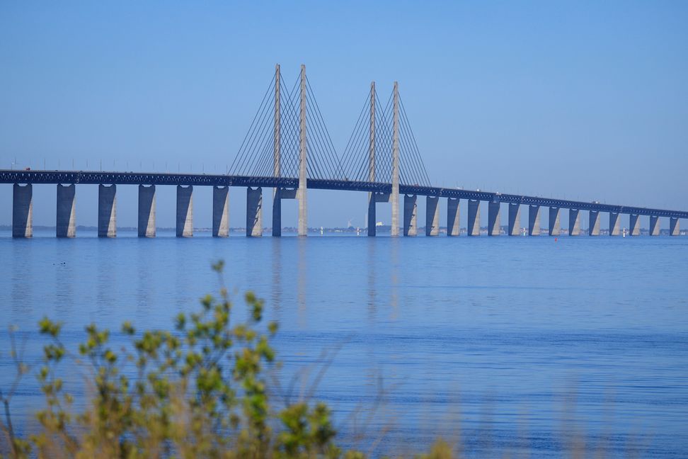 Långa köer på Öresundsbron efter vägstrul i Danmark. Arkivbild. Foto: Andreas Hillergren/TT