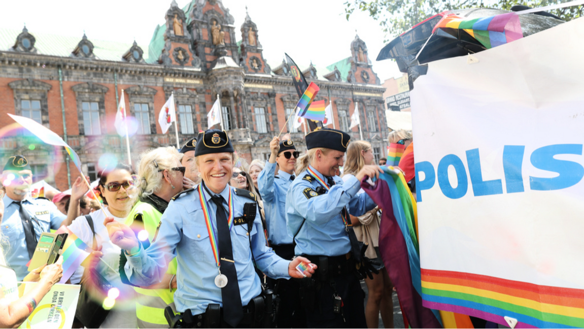 ”Make Svensk Polis Tråkig Again”. Foto: Andreas Hillergren/TT