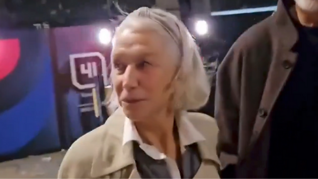 Hellen Mirren utsattes för antisemitisk förolämpning. Foto: Skärmavbild X
