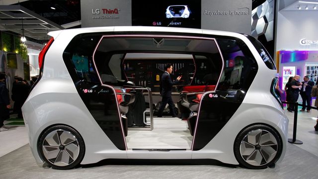 LG:s automatiserade bil. Foto: John Locher/AP/TT