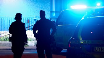 Poliser utanför ett bostadsområde. Foto: Johan Nilsson / TT