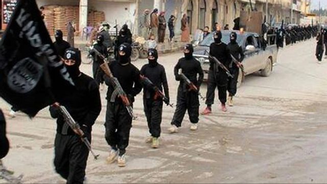 IS marscherar i Syrien. Arkivbild.
